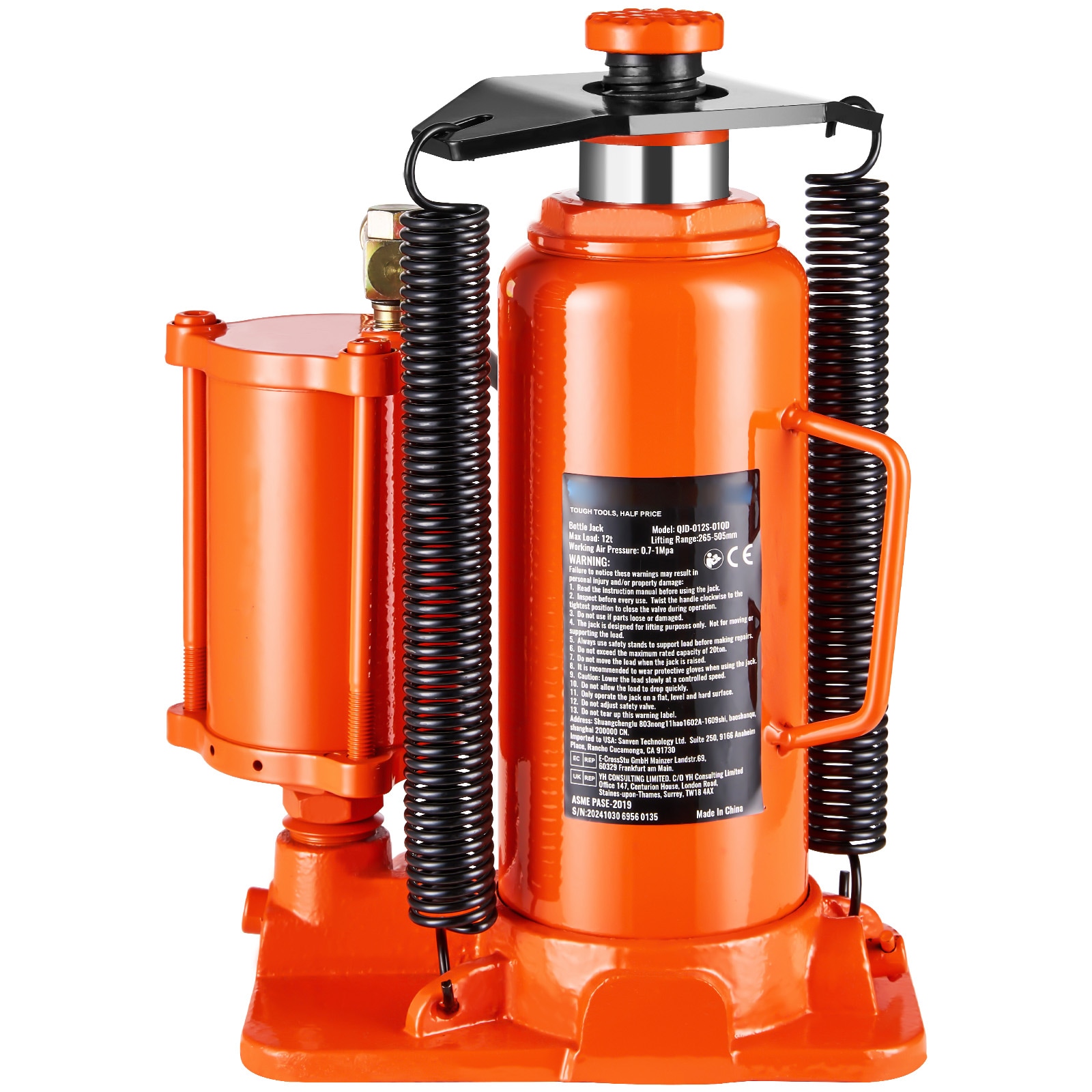 Air Hydraulic Bottle Jack For Car Repairs Manual Hand Pump_voghion.com